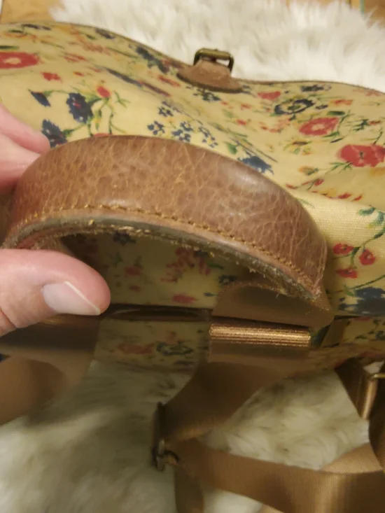 Patricia Nash Floral Canvas Backpack VGUC~EUC - Picture 6 of 15